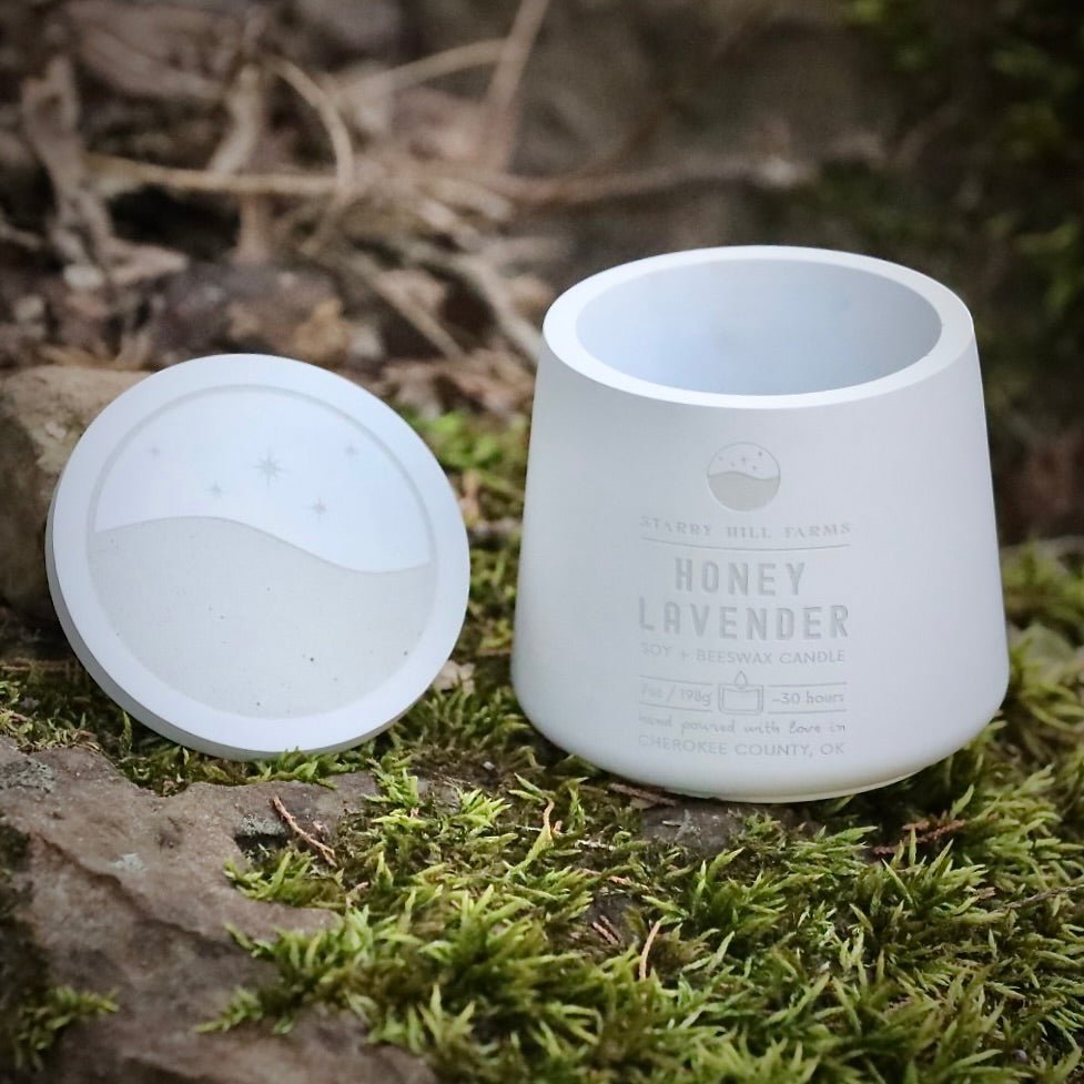Cement Vessel Candle - Starry Hill Farms