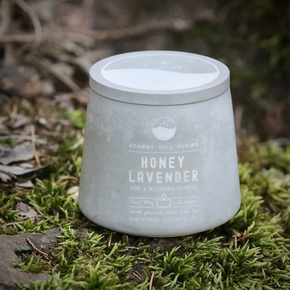 Cement Vessel Candle - Starry Hill Farms