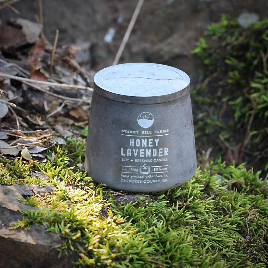 Cement Vessel Candle - Starry Hill Farms