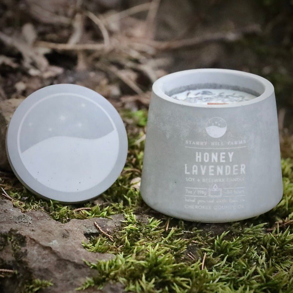 Cement Vessel Candle - Starry Hill Farms
